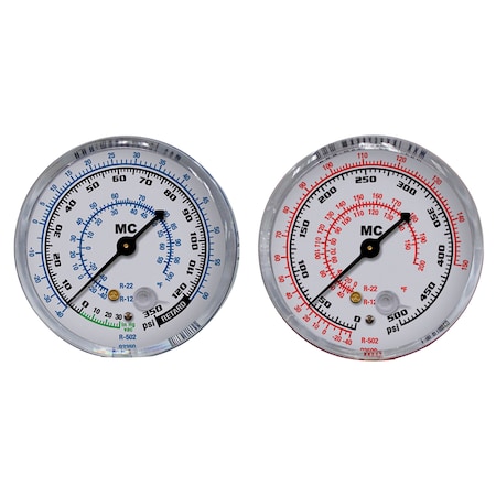 Mastercool GAUGE 2-1/2" R12R22&R502-(PSI-F)LOW SID ME93350